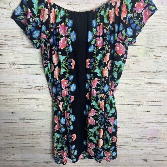 Nanette Lepore black  floral dress size medium - Picture 7 of 8